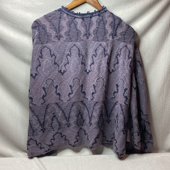 Free People Purple open front knit cardigan size small - Picture 2 of 6